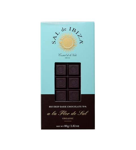 SAL de IBIZA Dunkle Schokolade mit Fleur de Sel, 70% Kakao 80g, BIO