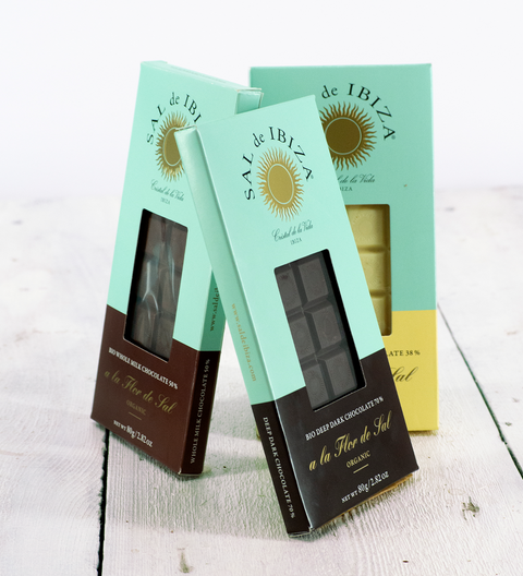 SAL de IBIZA Vollmilch Schokolade mit Fleur de Sel, 50% Kakao, 80g, BIO