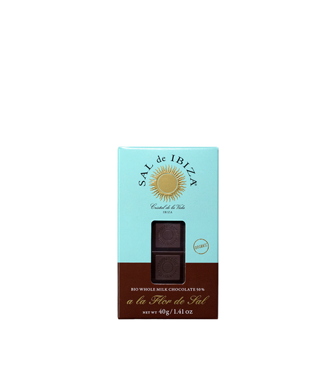 SAL de IBIZA Vollmilch Schokolade mit Fleur de Sel, 50% Kakao, Mini, 40g, BIO