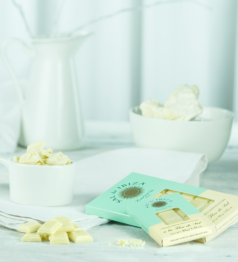 SAL de IBIZA Weiße Schokolade mit Fleur de Sel, 38% Kakao, 80g, BIO